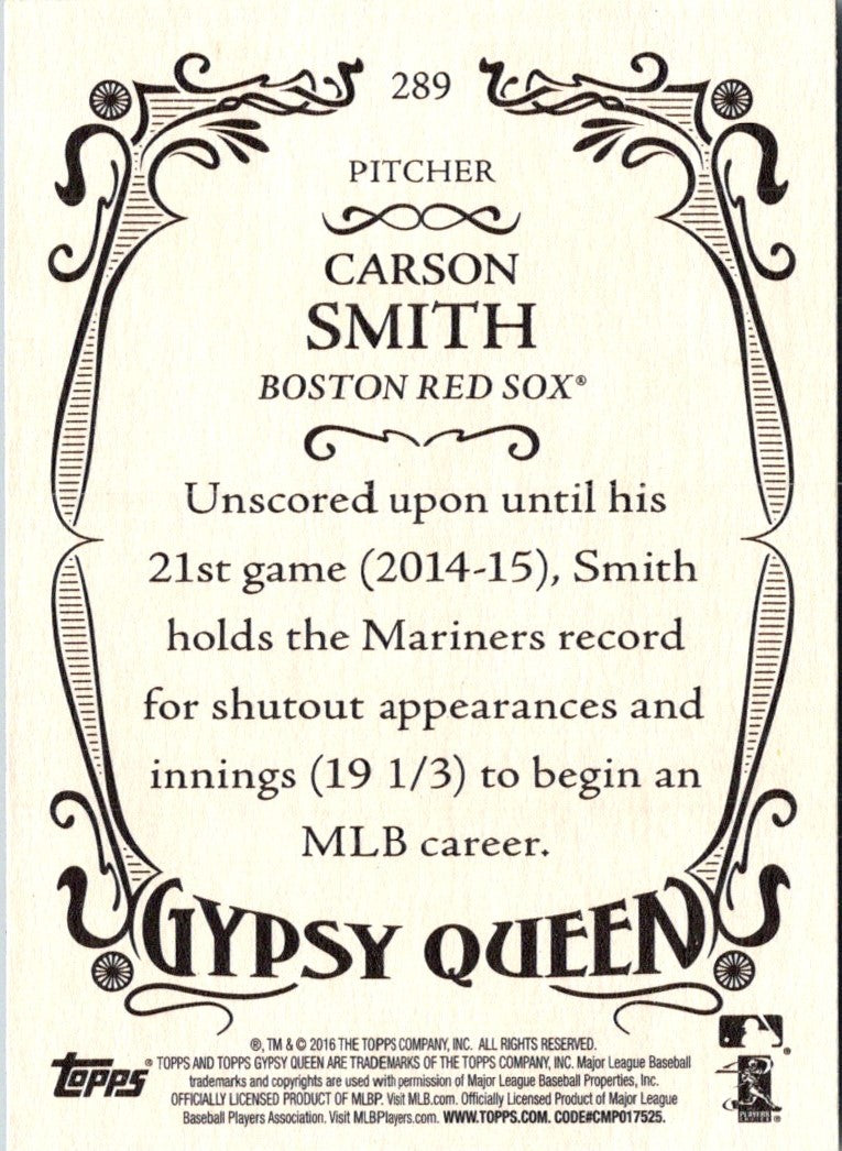 2016 Topps Gypsy Queen Carson Smith