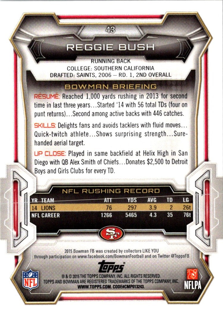 2015 Bowman Reggie Bush