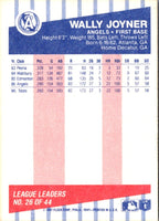 1987 Fleer League Leaders Wally Joyner #26