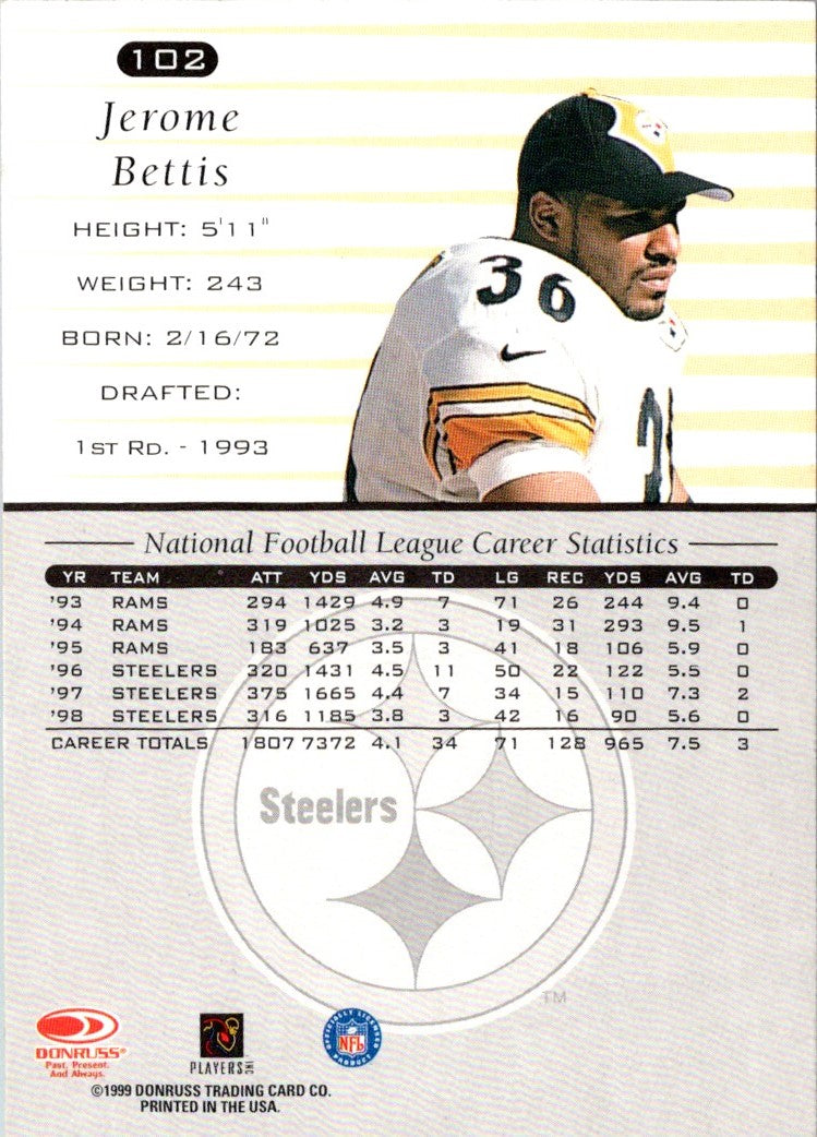 1999 Donruss Jerome Bettis