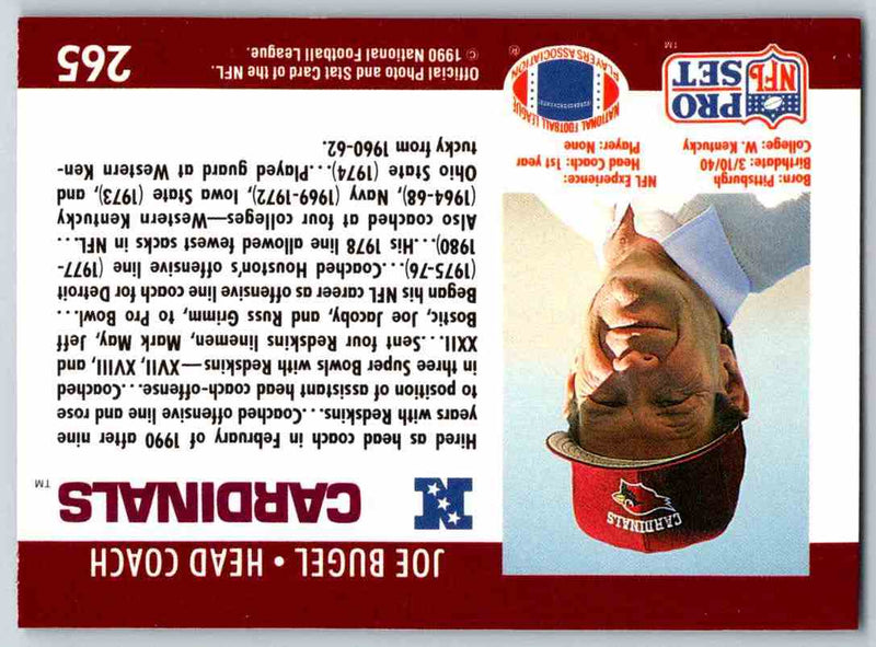 1990 Pro Set Joe Bugel