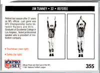 1991 Pro Set Jim Tunney #355