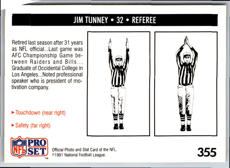 1991 Pro Set Jim Tunney