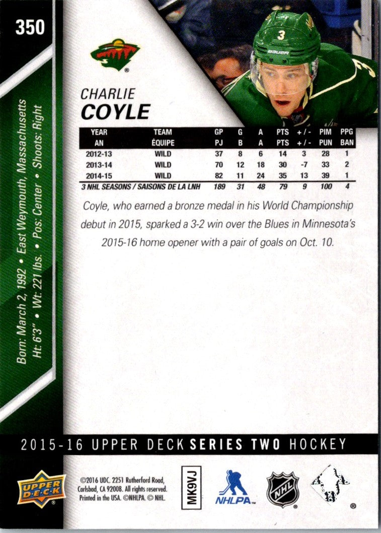 2015 Upper Deck Charlie Coyle