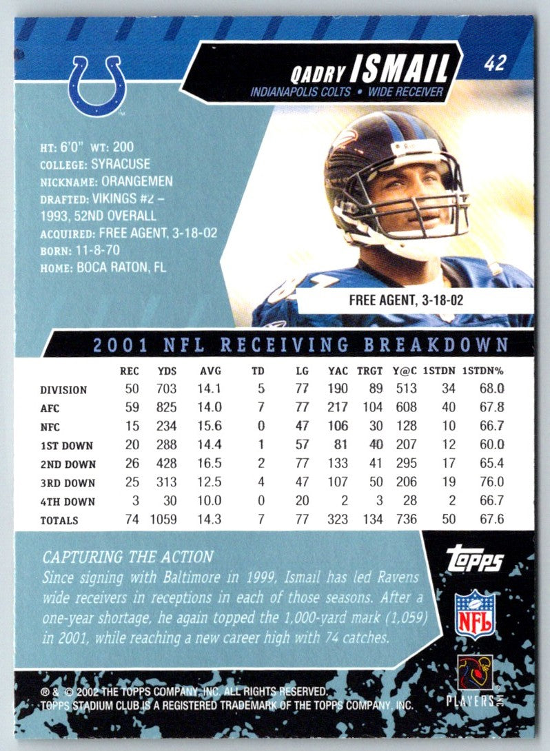 2002 Stadium Club Qadry Ismail