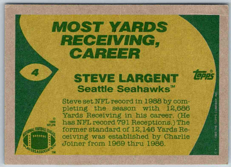 1989 Topps Steve Largent