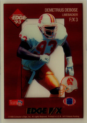 1993 Collector's Edge Rookies FX Demetrius DuBose #F/X3