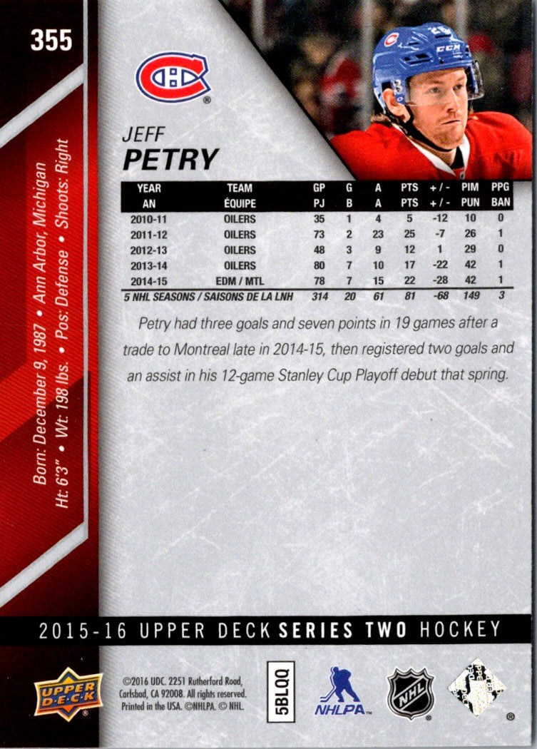 2015 Upper Deck Jeff Petry