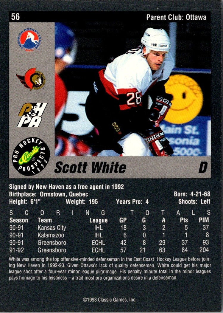 1993 Classic Pro Prospects Scott White