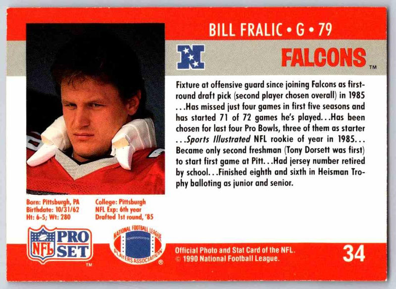 1990 Pro Set Bill Fralic