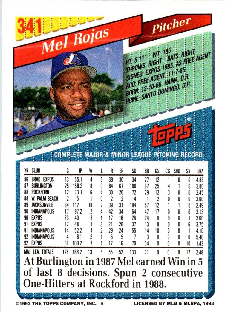 1993 Topps Gold Mel Rojas