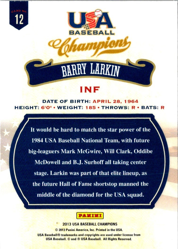 2013 Panini USA Champions Barry Larkin