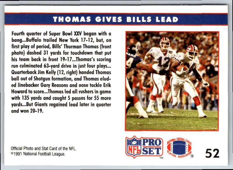 1991 Pro Set Thurman Thomas