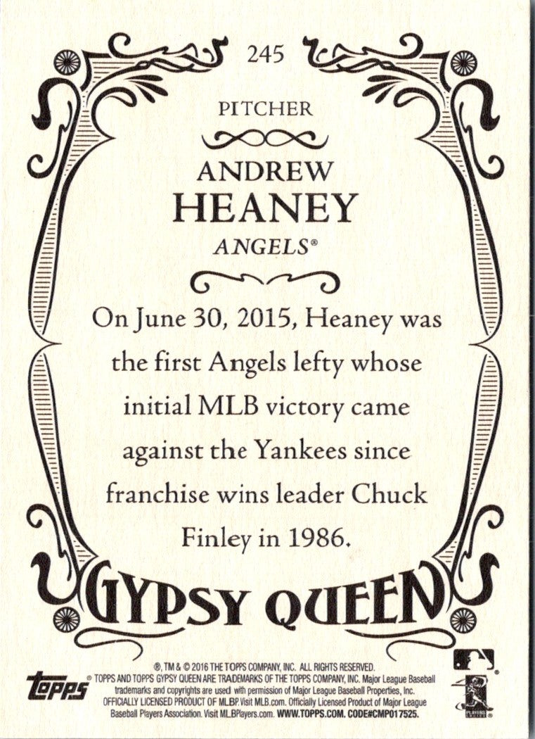 2016 Topps Gypsy Queen Andrew Heaney