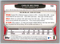 2013 Bowman Carlos Beltran #153