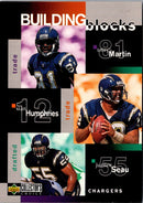 1997 Collector's Choice Tony Martin/Stan Humphries/Junior Seau/Eric Metcalf/Freddie Jones