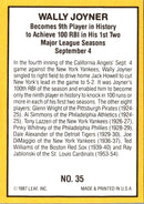 1987 Donruss Highlights Wally Joyner