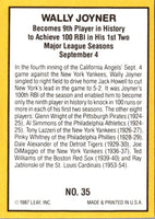 1987 Donruss Highlights Wally Joyner #35
