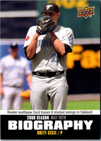 2010 Upper Deck Season Biography Brett Cecil #SB-41