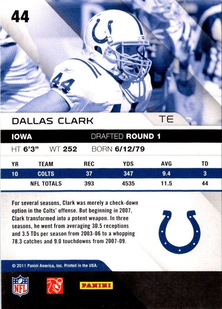 2011 Panini Absolute Memorabilia Dallas Clark