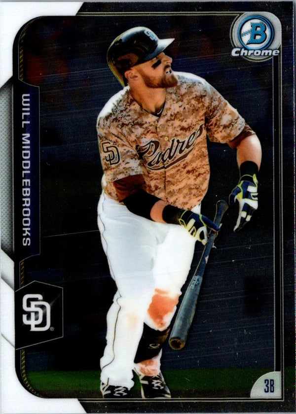 2015 Bowman Chrome Will Middlebrooks #51