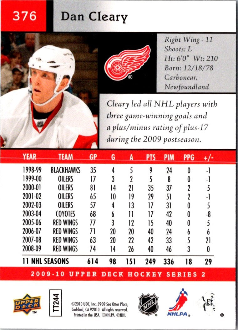 2009 Upper Deck Daniel Cleary