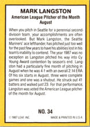 1987 Donruss Highlights Mark Langston