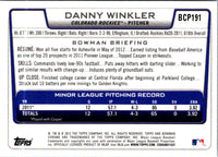 2012 Bowman Chrome Prospects Danny Winkler #BCP191