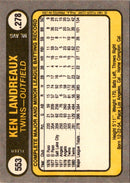 1981 Fleer Ken Landreaux