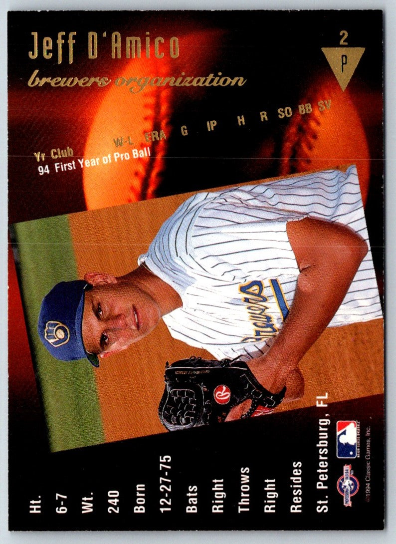 1994 Classic Best Gold Jeff D'Amico