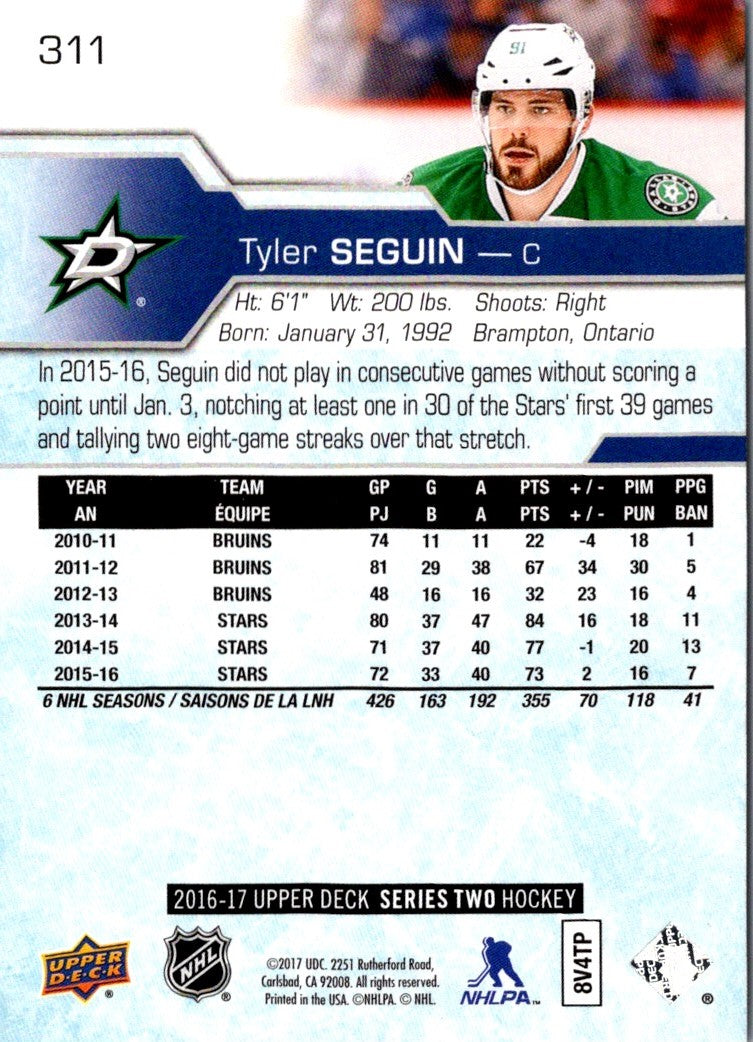 2017 Upper Deck Tyler Seguin