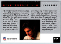 1991 Pro Line Portraits Bill Fralic #147
