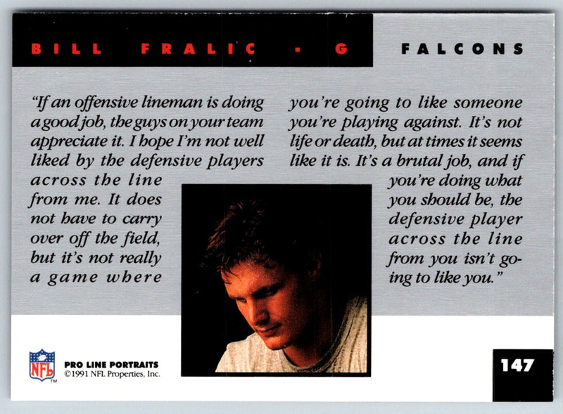 1991 Pro Line Portraits Bill Fralic