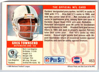 1989 NFL Proset Greg Townsend #463