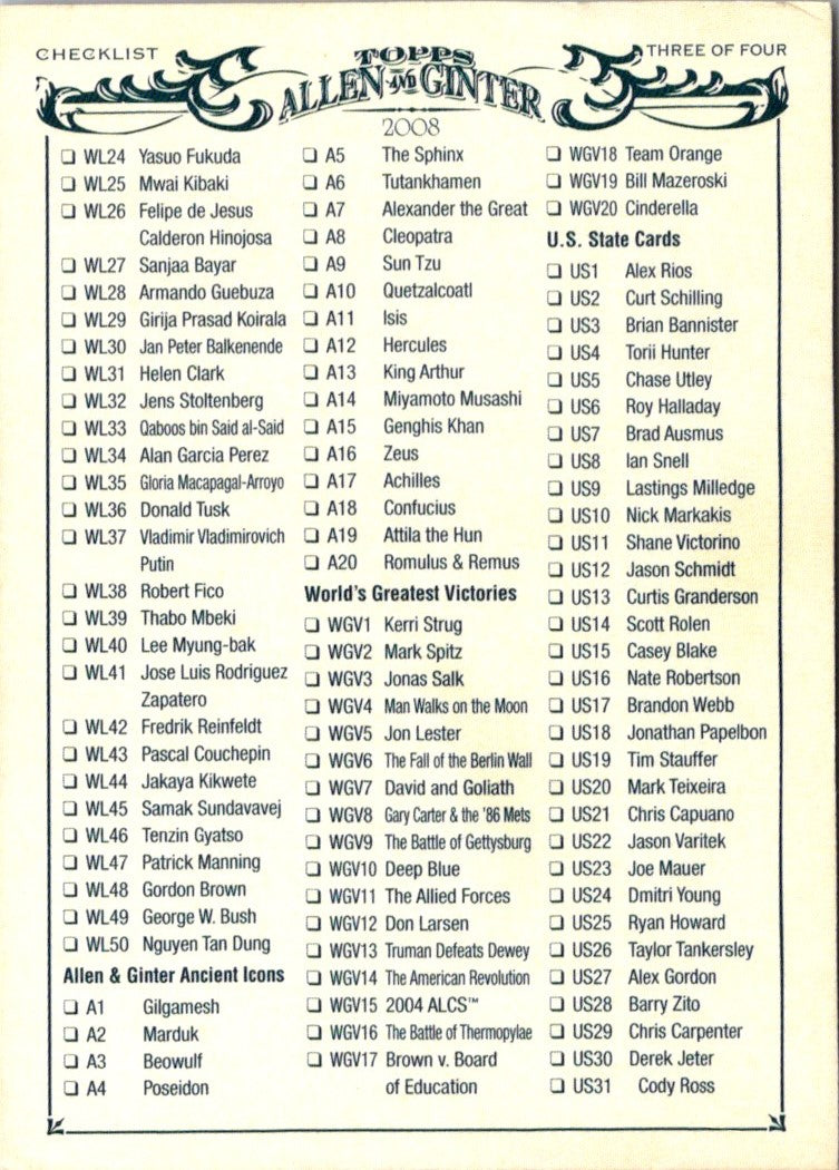 1993 Fleer Excel Checklist