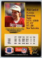 1991 Wild Card Browning Nagle #44 Rookie
