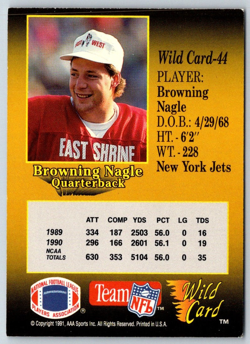 1991 Wild Card Browning Nagle