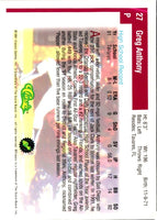 1991 Classic Draft Picks Greg Anthony #27