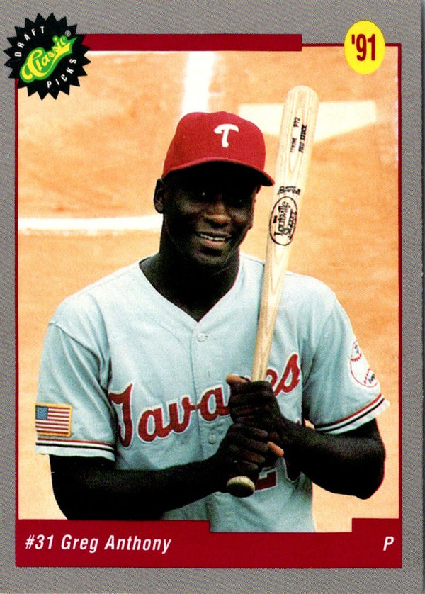 1991 Classic Draft Picks Greg Anthony #27