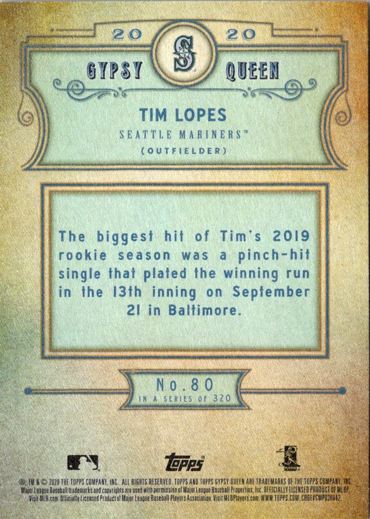 2020 Topps Gypsy Queen Tim Lopes