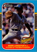 1987 Donruss Highlights Mark Langston