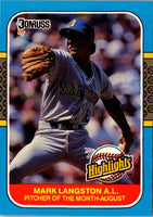 1987 Donruss Highlights Mark Langston #34