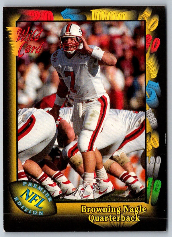 1991 Wild Card Browning Nagle #44 Rookie