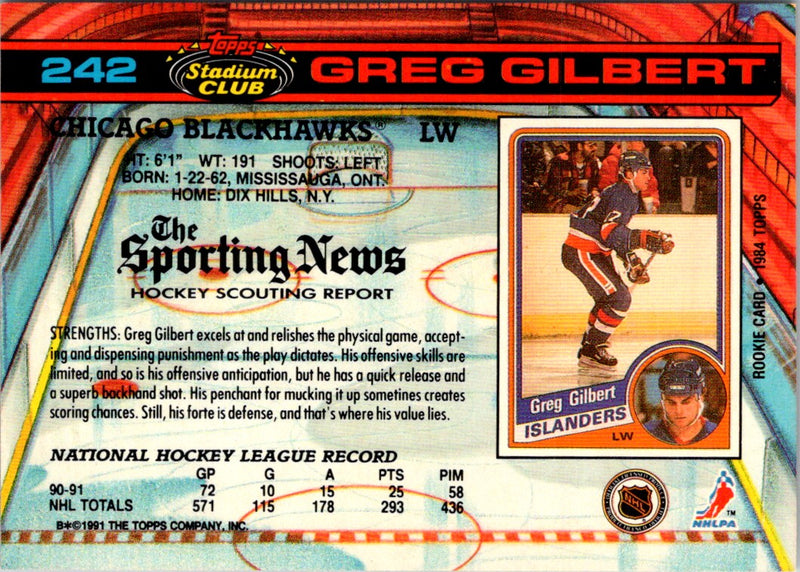 1991 Stadium Club Greg Gilbert