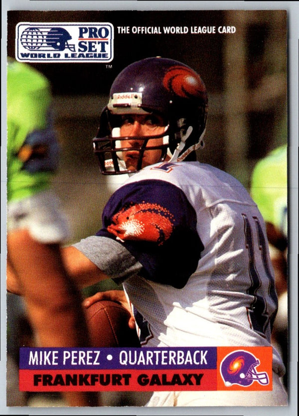 1991 Pro Set WLAF World Bowl Combo Mike Perez #10