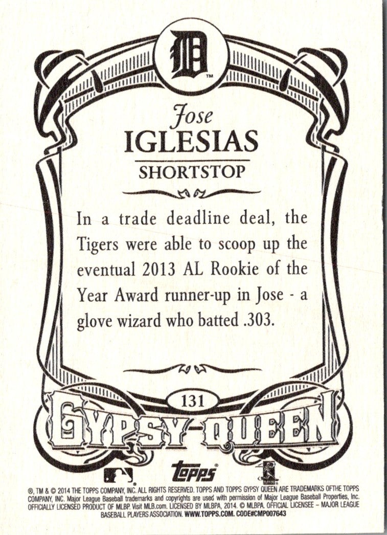 2014 Topps Gypsy Queen Jose Iglesias