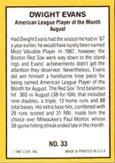 1987 Donruss Highlights Dwight Evans