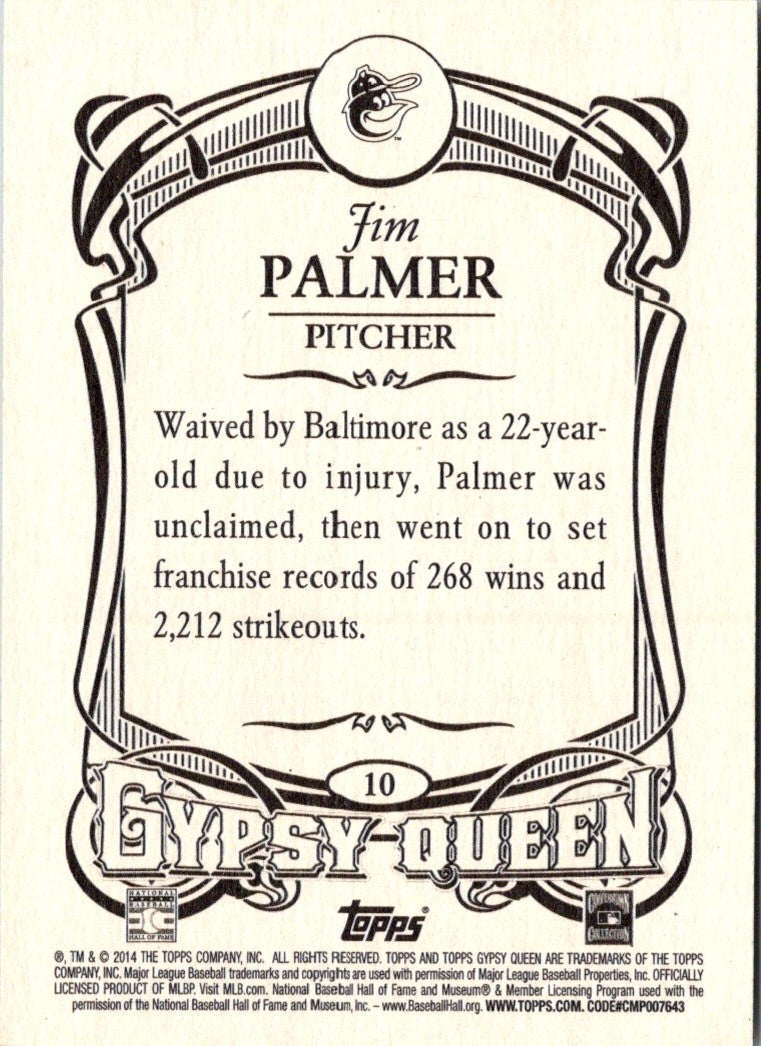 2014 Topps Gypsy Queen Jim Palmer