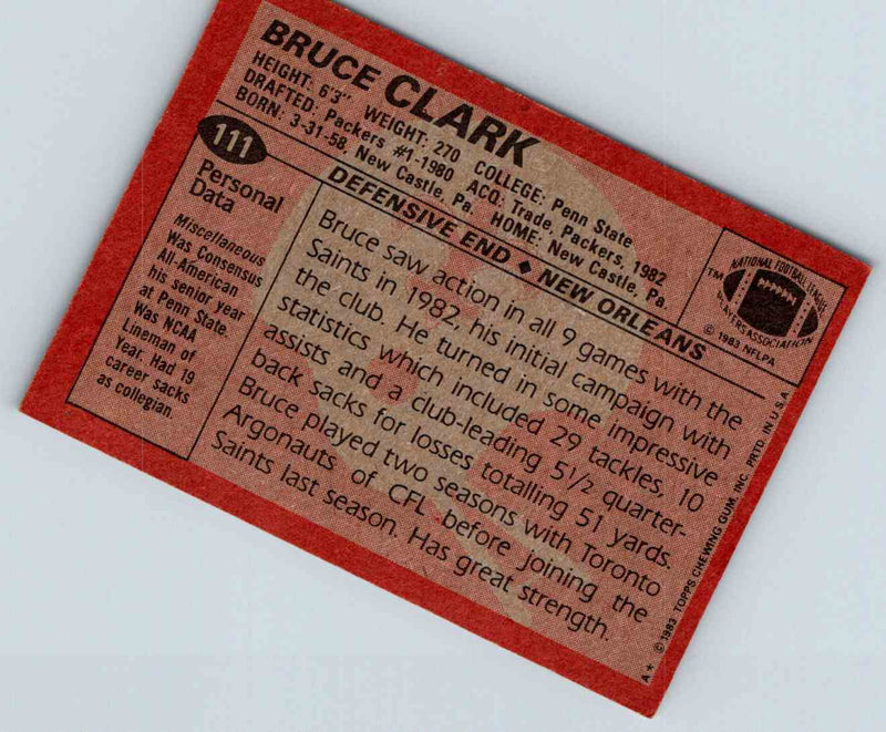 1983 Topps Bruce Clark