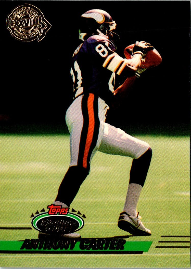 1993 Stadium Club Super Teams Bowl Anthony Carter